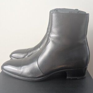 Saint Laurent Wyatt Black Zip Boots 42